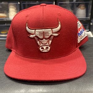 VTG CHICAGO BULLS SNAPBACK ADJUSTABLE HAT CAP MITCHELL & NESS • 1993 NBA FINALS